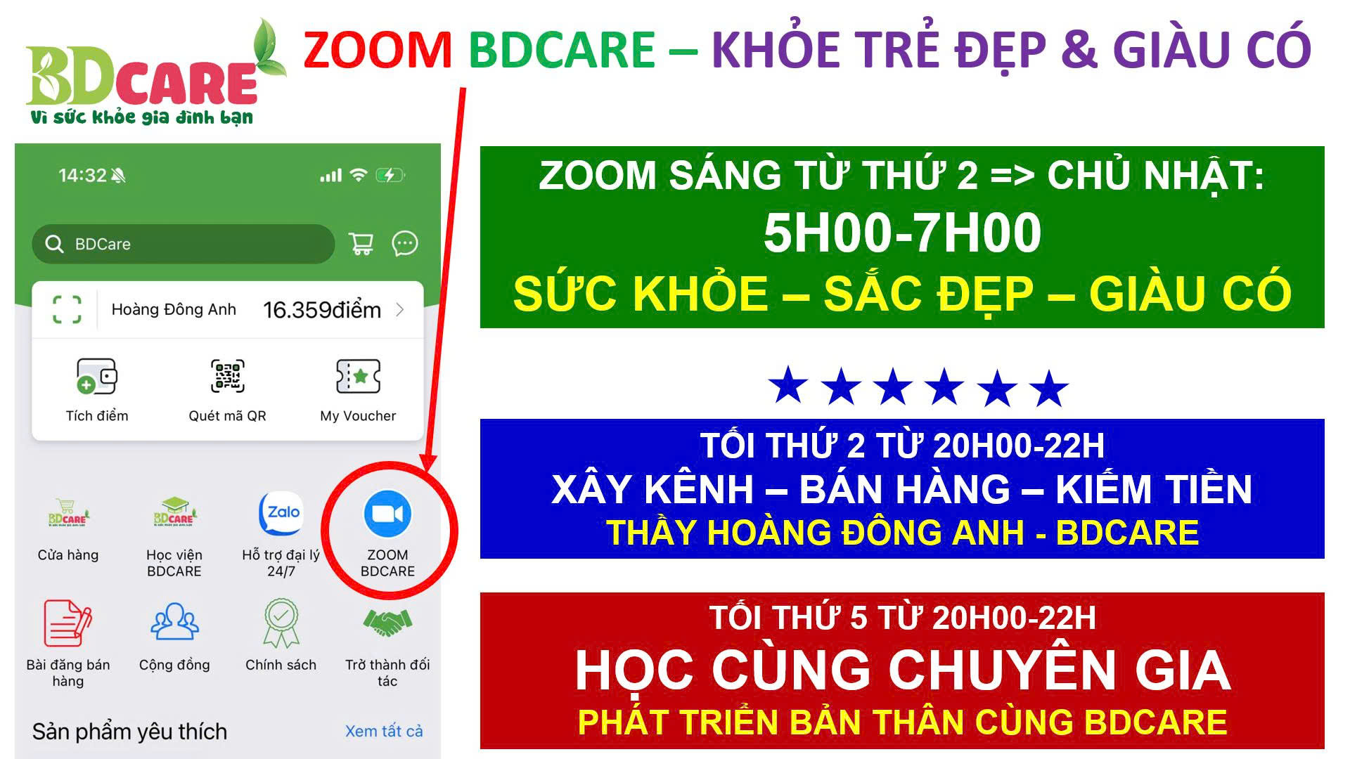 ZOOM BDCARE - GIA TĂNG THU NHẬP CÙNG HOÀNG ĐÔNG ANH